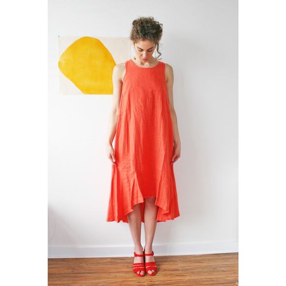 Black Crane Tank Dress in Paprika Sz M - Picture 2 of 7